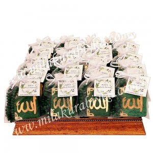 Hediyelik Mini Kuran - Kokulu Tesbih - Yeşil